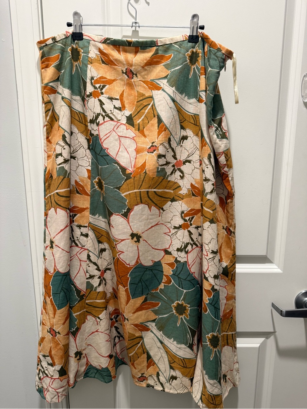Jones Wear Linen Blend Floral Maxi Skirt Size 18